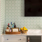 Image of Honeycomb Tuile in Sage Wallpaper