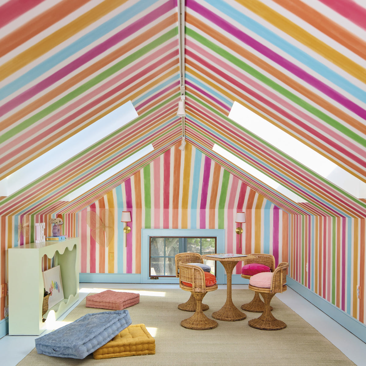 Watercolor Stripes wallpaper collection