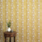 Image of Flower Garland in Mustard Wallpaper