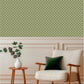 Image of Floret in Olive/Cream Wallpaper