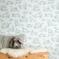 Image of Dinosaurs in Green Wallpaper