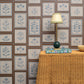 Image of Framed Flowers in Fennel Wallpaper