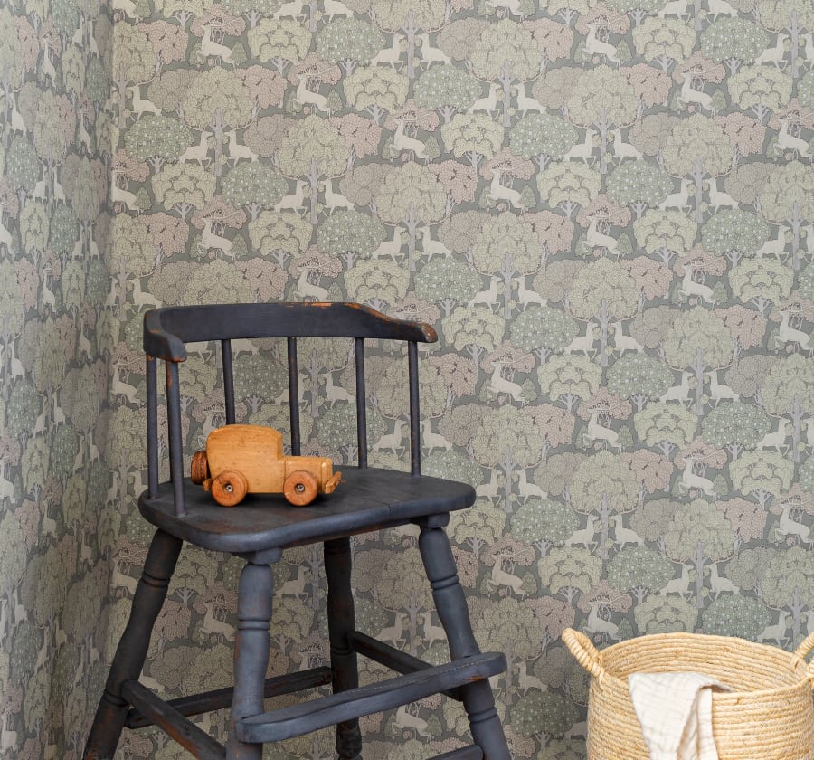 Image of Forest in Green Wallpaper