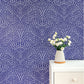 Image of Grateful Thread in Blue/White Wallpaper