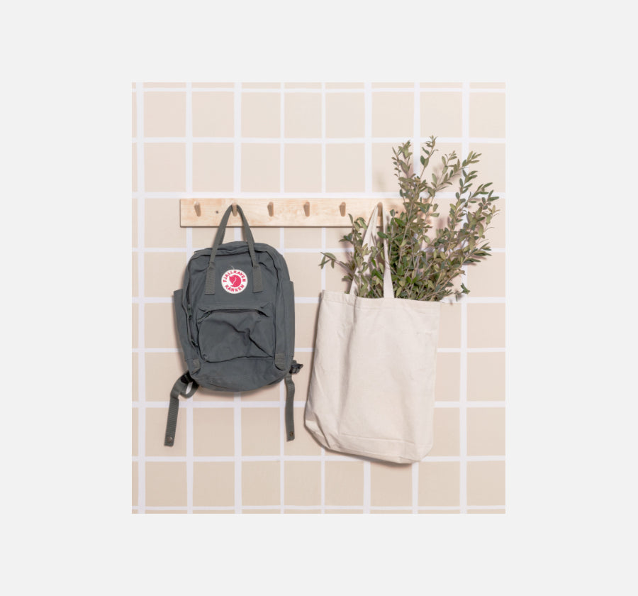 Grid in Blush and White Wallpaper