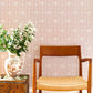 Image of Floral Stripe in Dusty Pink Wallpaper