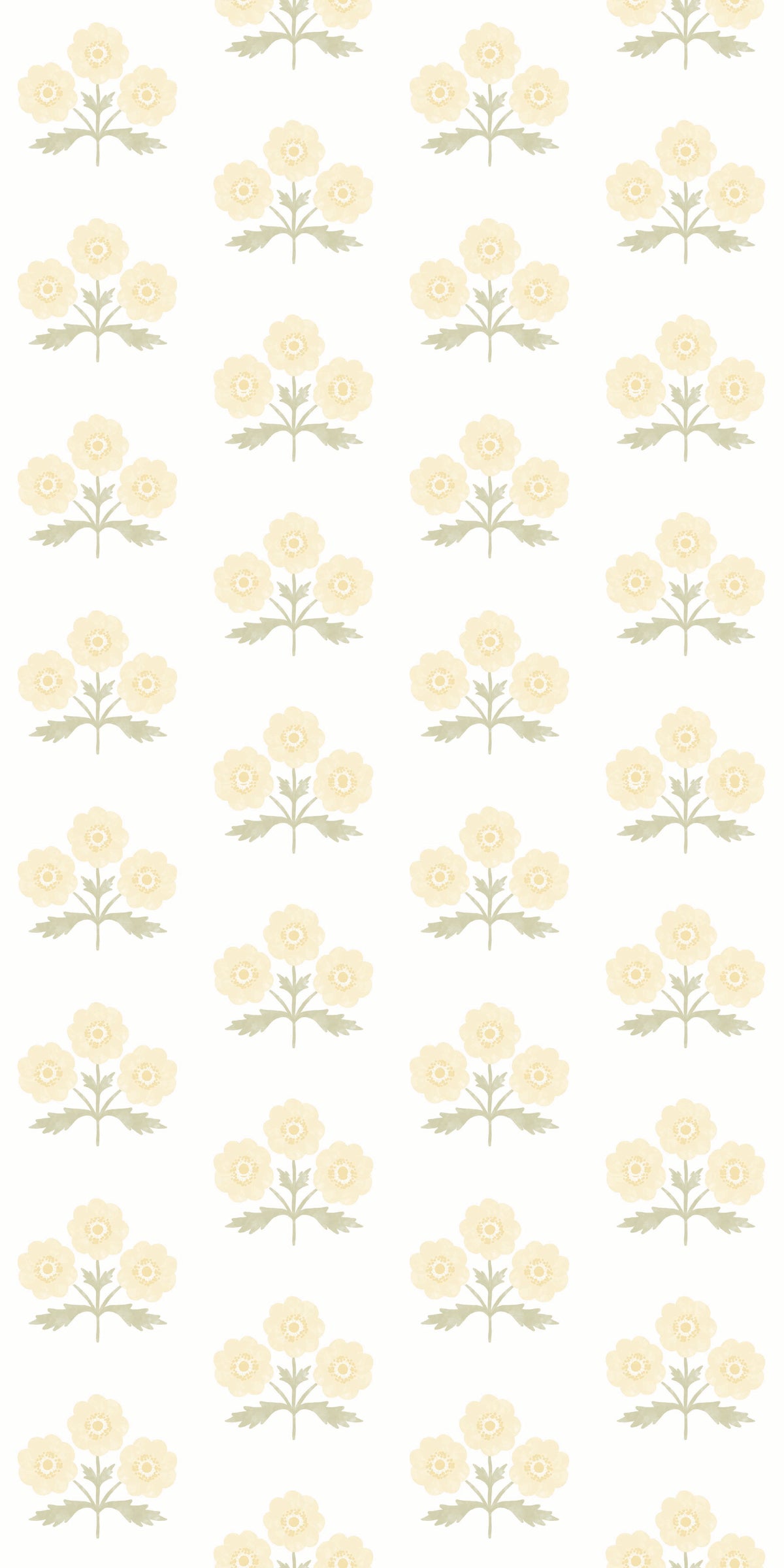 Image of Field Floral in Butter Yellow Wallpaper