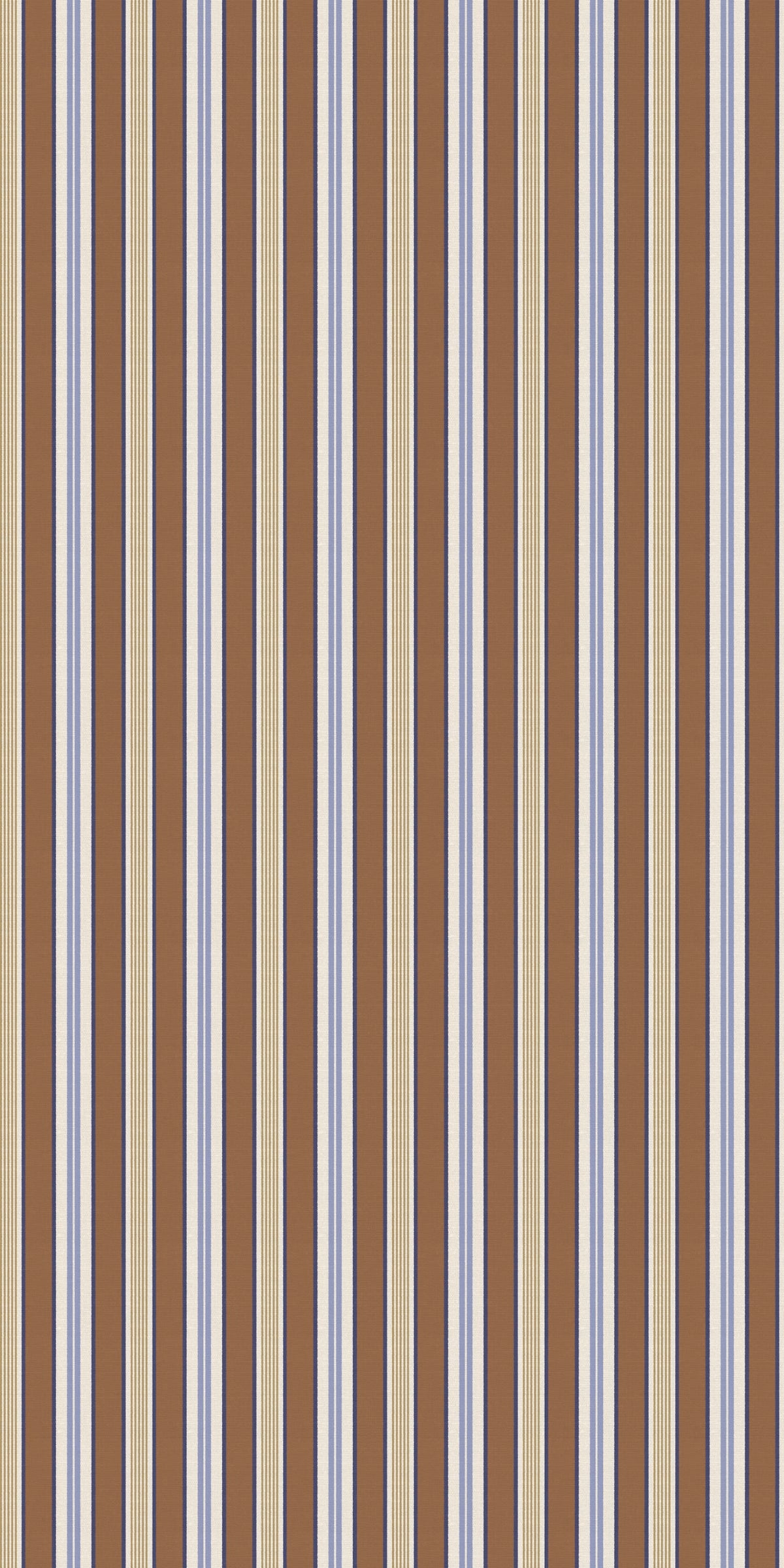 Image of Handloom Stripe in Brown Wallpaper