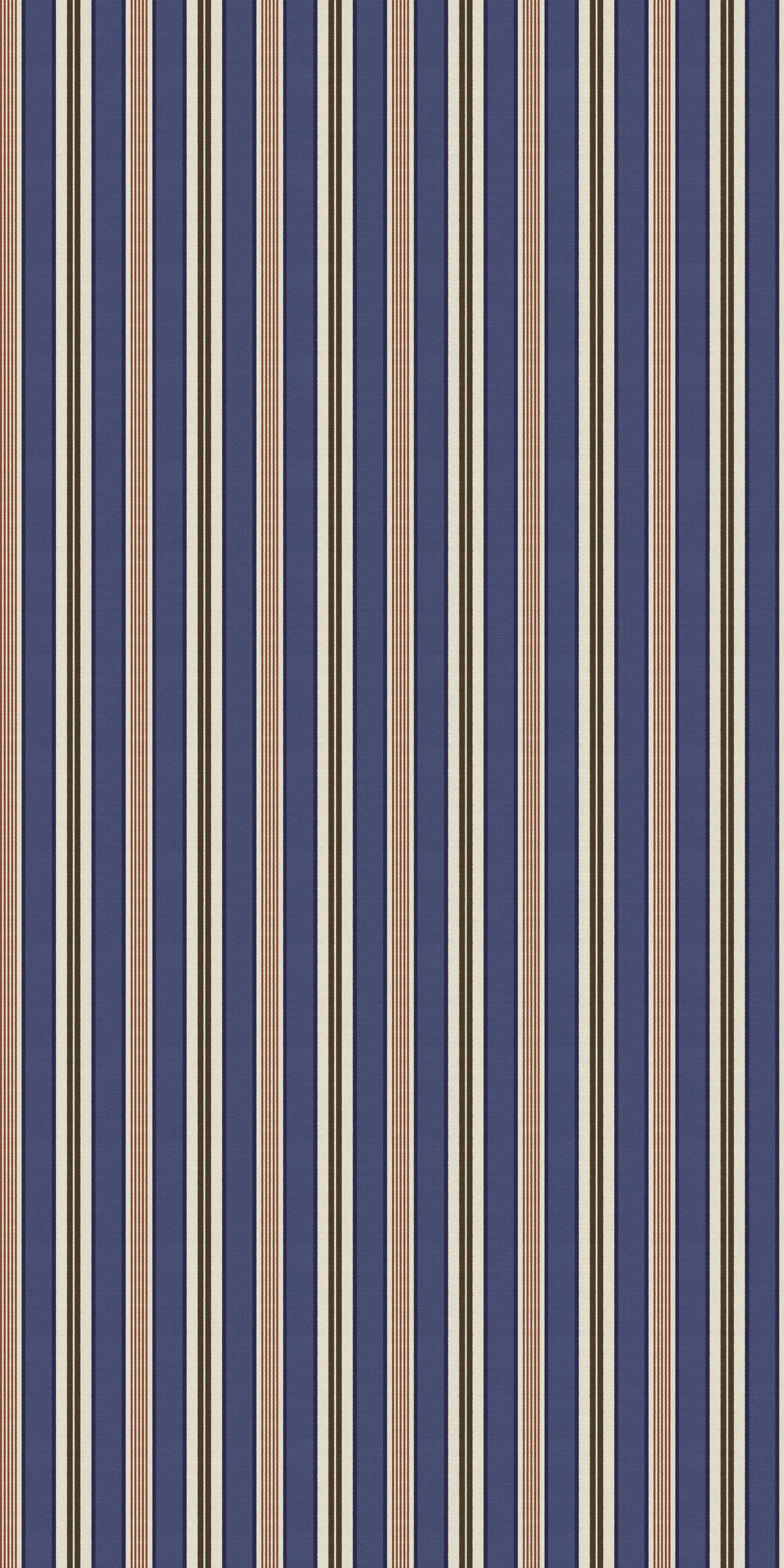 Image of Handloom Stripe in Navy Wallpaper