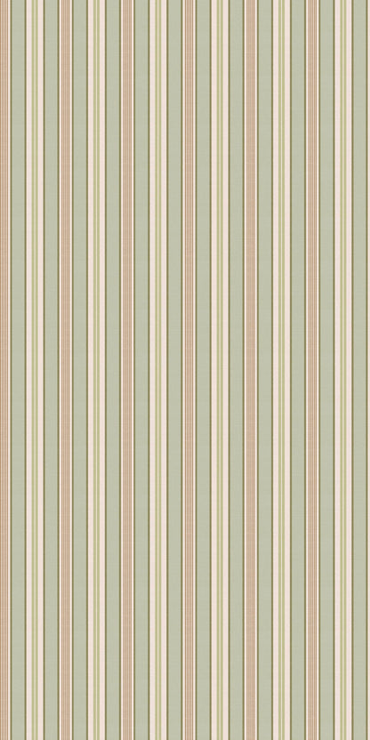 Image of Handloom Stripe in Sage Wallpaper