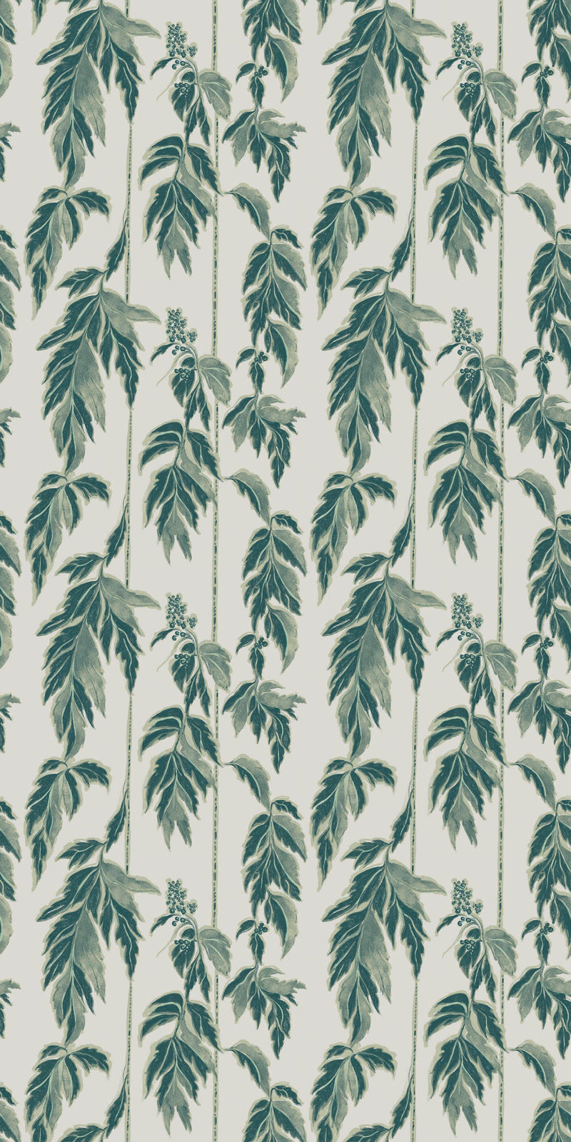 Image of Legacy Leaves in Green Wallpaper