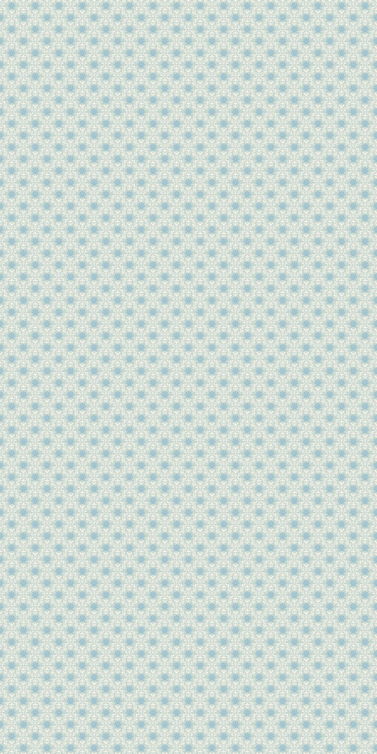 Image of Petit Mist Floral in Sky Blue Wallpaper