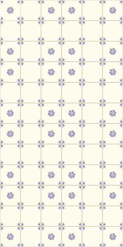Test Porto Tile Decals Tile/Flooring in White/Blue