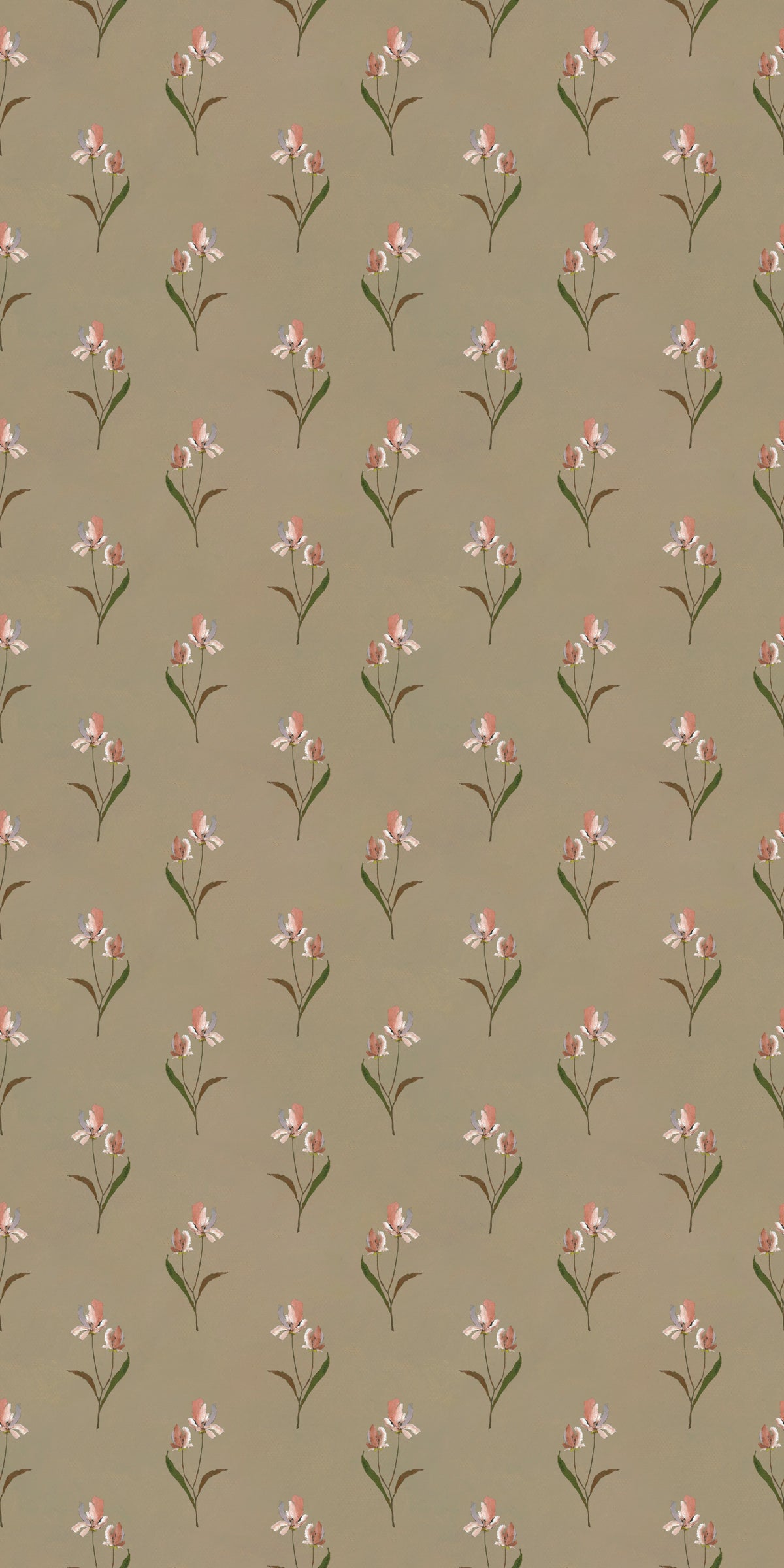 Pressed Petals in Sage wallpaper.