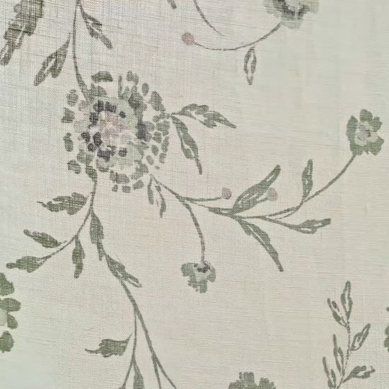 Video of Waverly Sheer Fabric in Garden Green