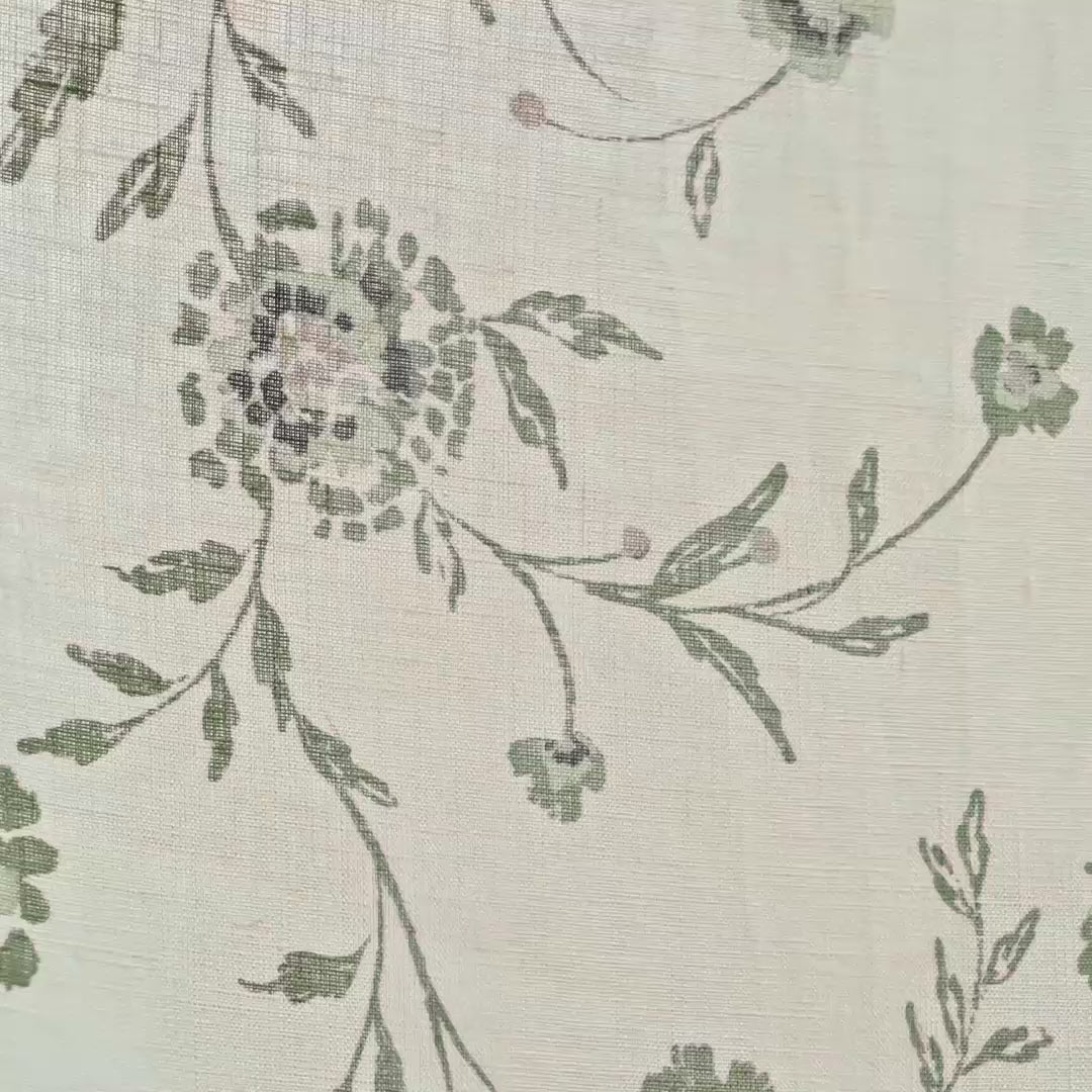 Video of Waverly Sheer Fabric in Garden Green