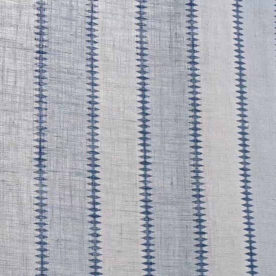 Wilder Stripe Sheer Fabric in Powder Blue