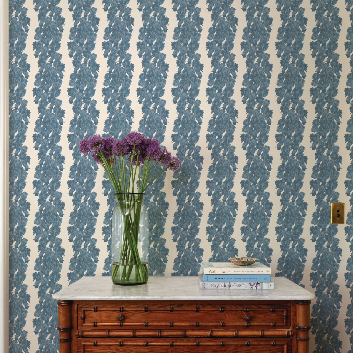 Vine Wallpaper in Dutch Blue