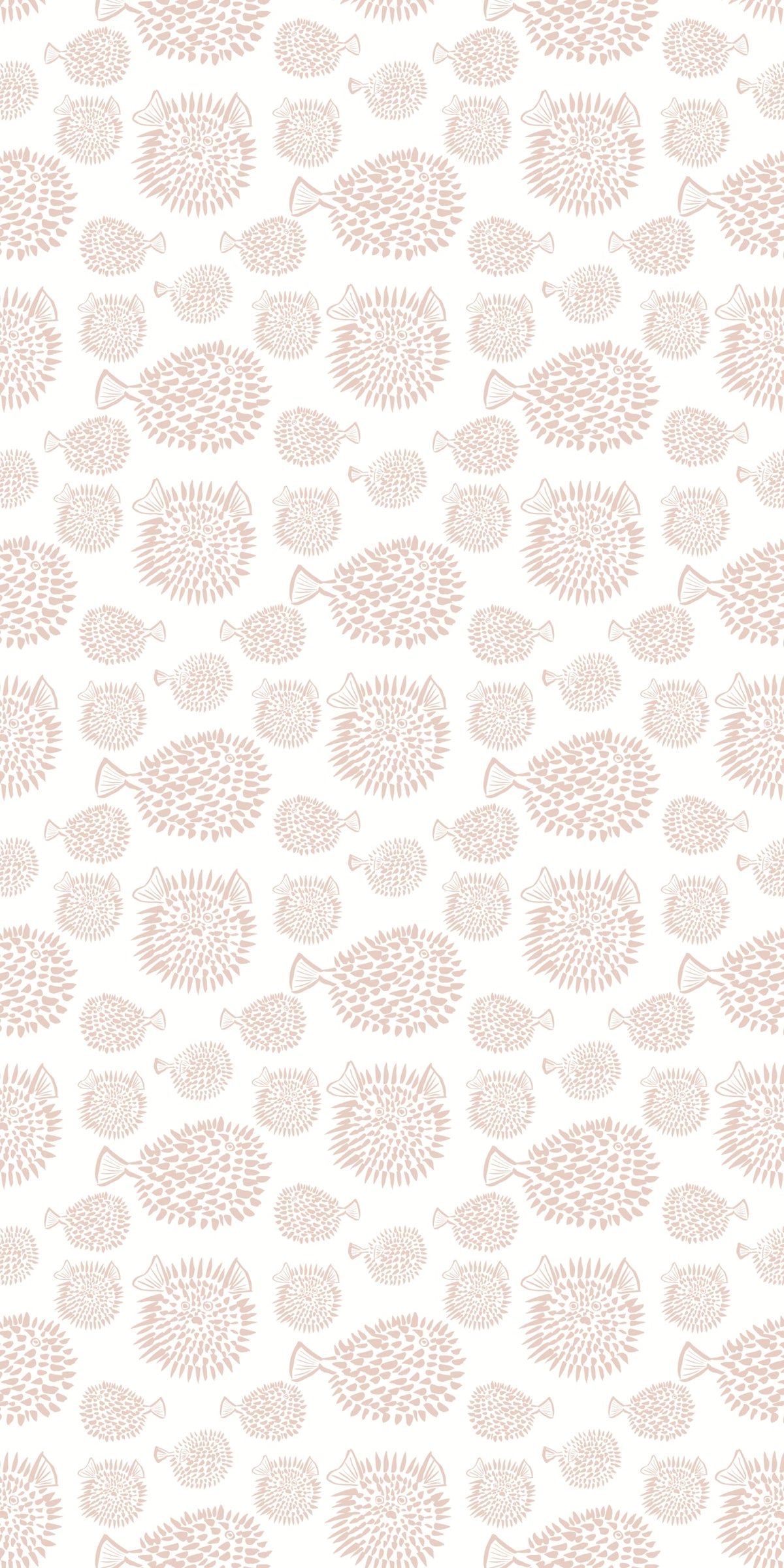 Image of Blowfish in Blush Wallpaper