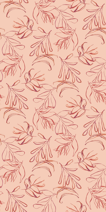 Image of Botany in Rose and Blush wallpaper