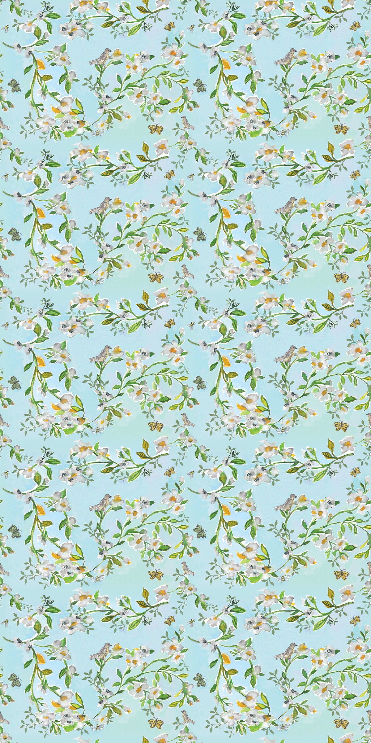 Image of Chinoiserie in Blue Wallpaper