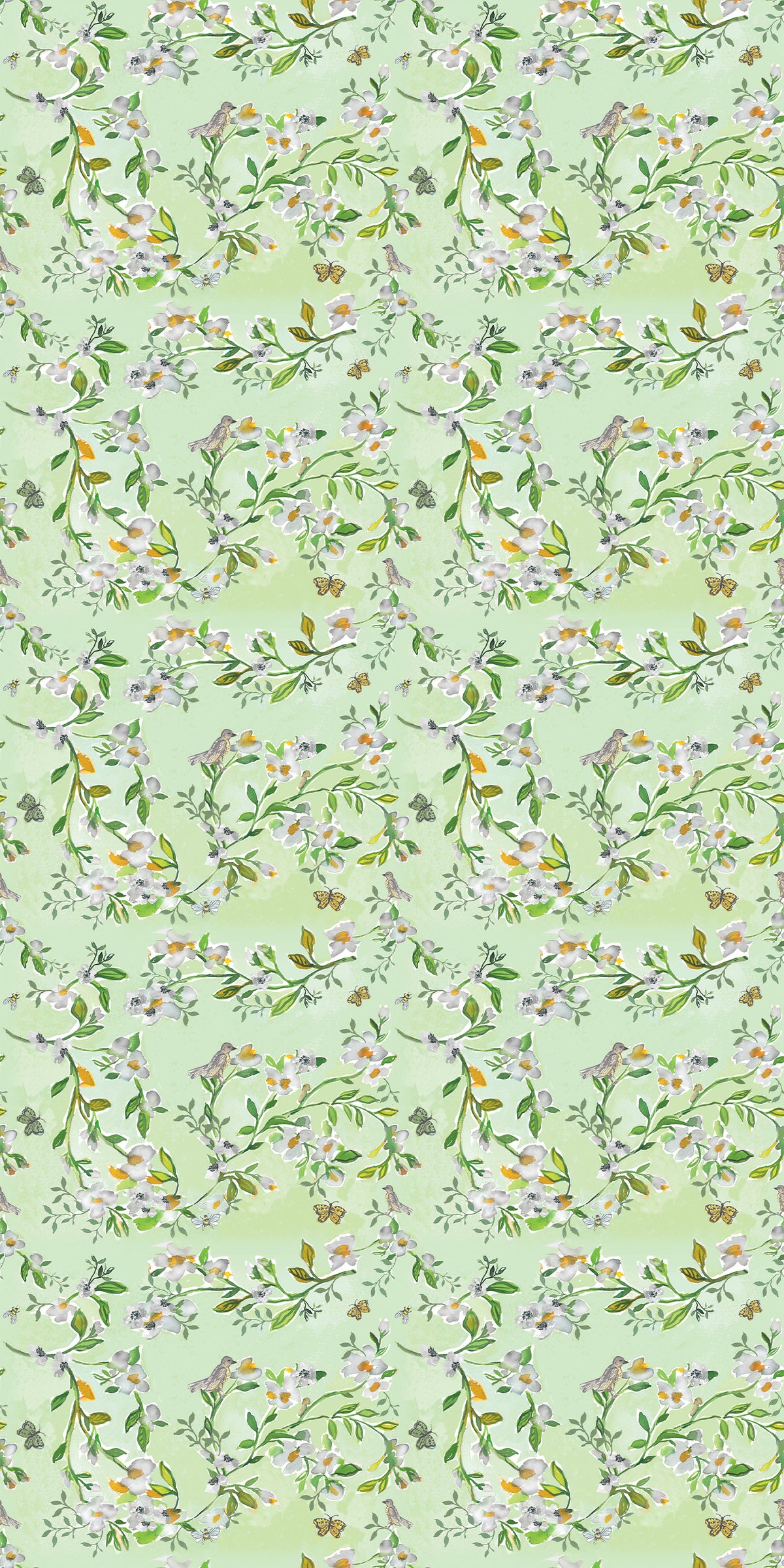 Image of Chinoiserie in Green Wallpaper