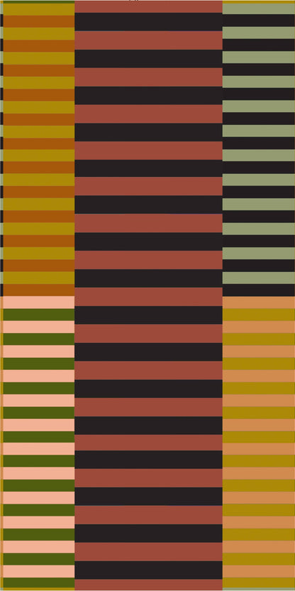 Image of Cleo Stripe Horizontal in Multi wallpaper