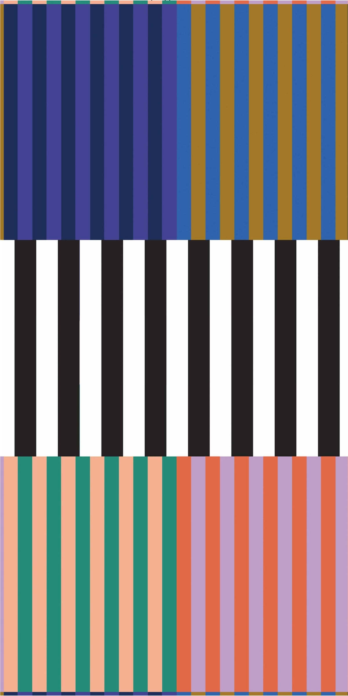 Image of Cleo Stripe Vertical in Multi wallpaper