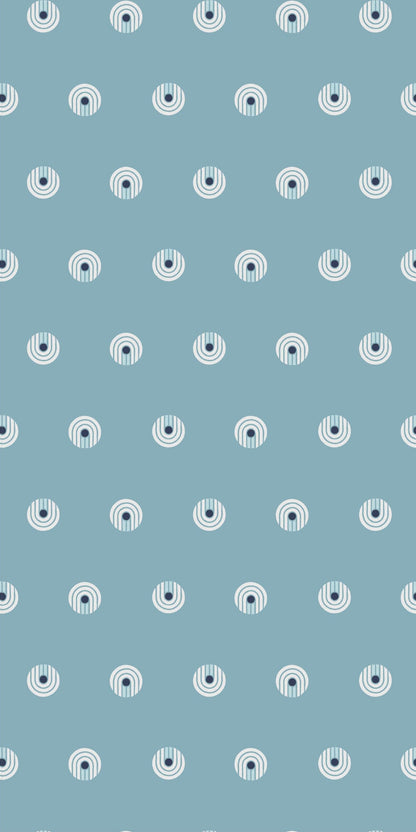 Image of Dot Comb in Blue Wallpaper
