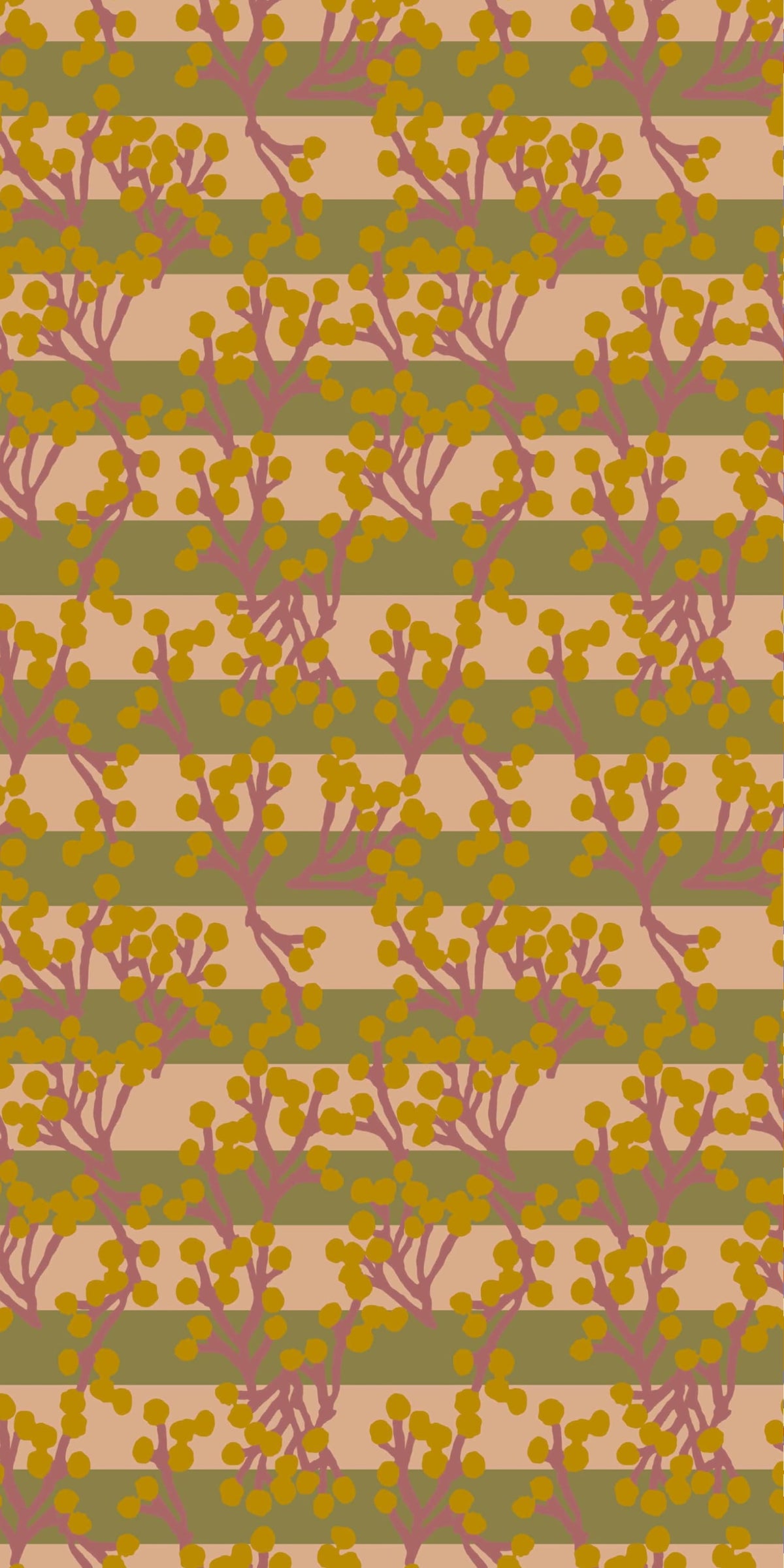 Image of Petit Twigs in Dried Basil Wallpaper