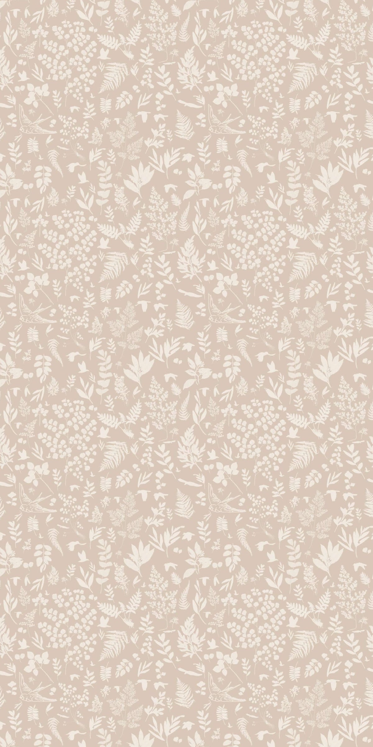 Image of Fern in Blush Wallpaper