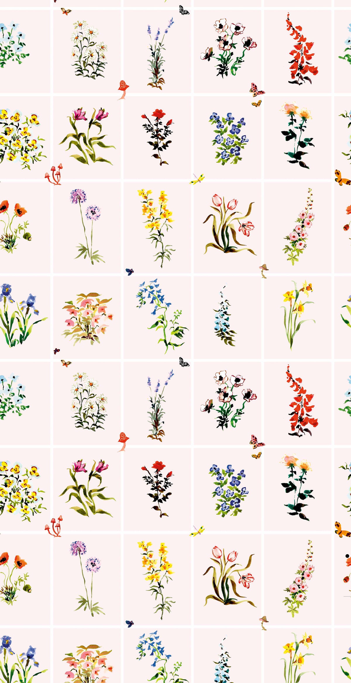 Image of Garden Party in Blush Wallpaper
