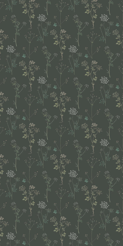 Image of Lace in Evergreen Wallpaper