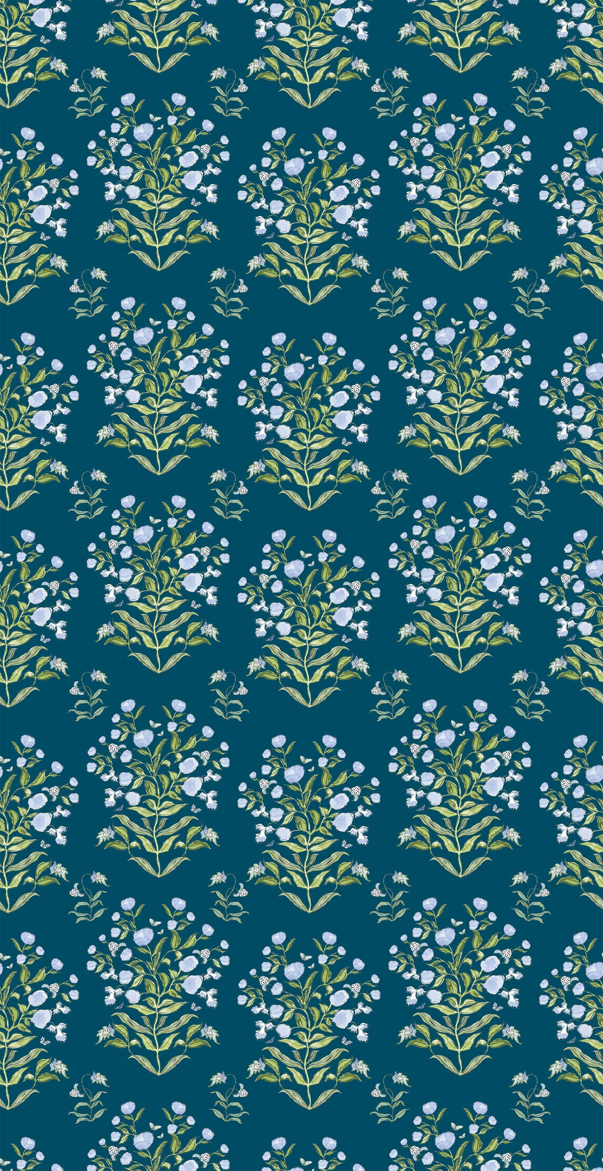 Image of Midnight Bloom in Midnight Blue wallpaper