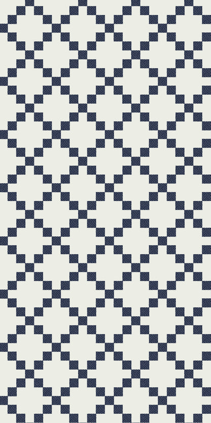 Image of Patchwork in Navy Wallpaper