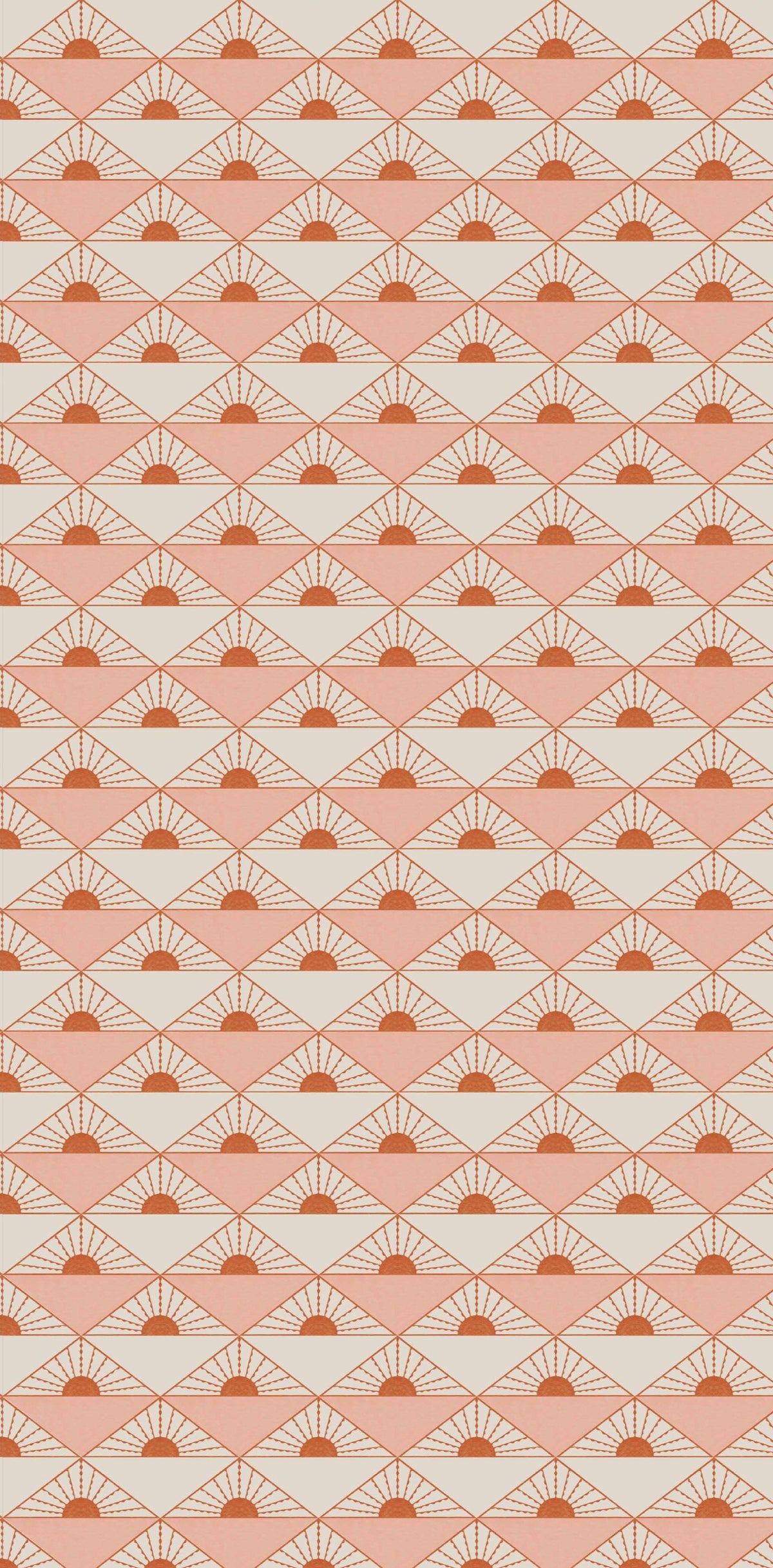 Image of Rising Sun in Pink Wallpaper