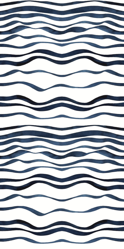 Image of Waves in Navy wallpaper