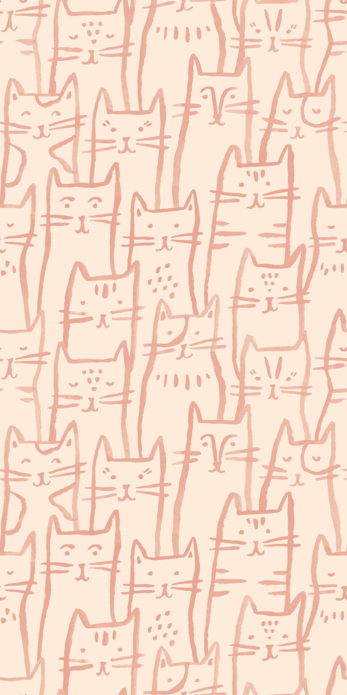 Image of Smitten Kitten in Pink wallpaper