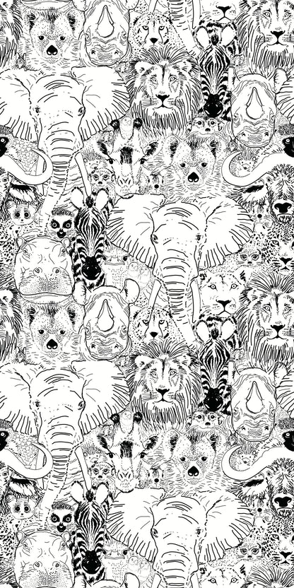 Wild Thing in Black and White Wallpaper