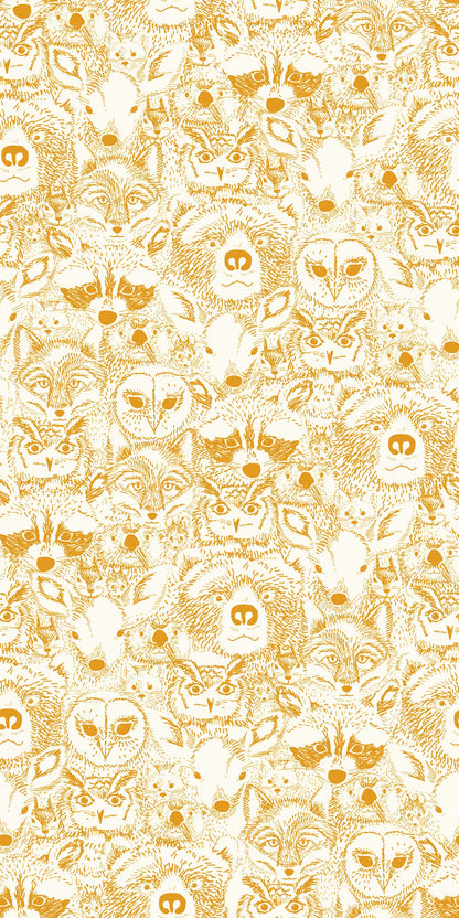 Image of Wild in Gold and Cream Wallpaper