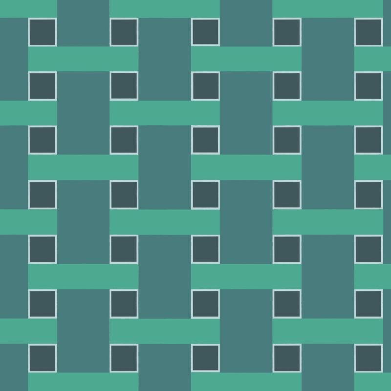Traditional Basket Tile Decals in Green color